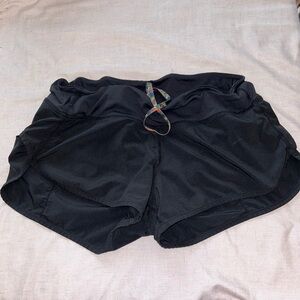 Black lululemon speed up shorts